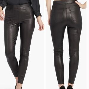 Spanx Black Leather-like Skinny Pants Size Medium